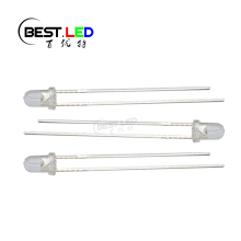 3mm White LED Diode Lights Clear Flat Transparent