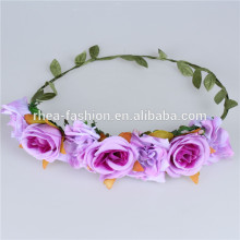 Artificial Flower Rose Wedding Garland Bridal Wreath Hair Accessories
