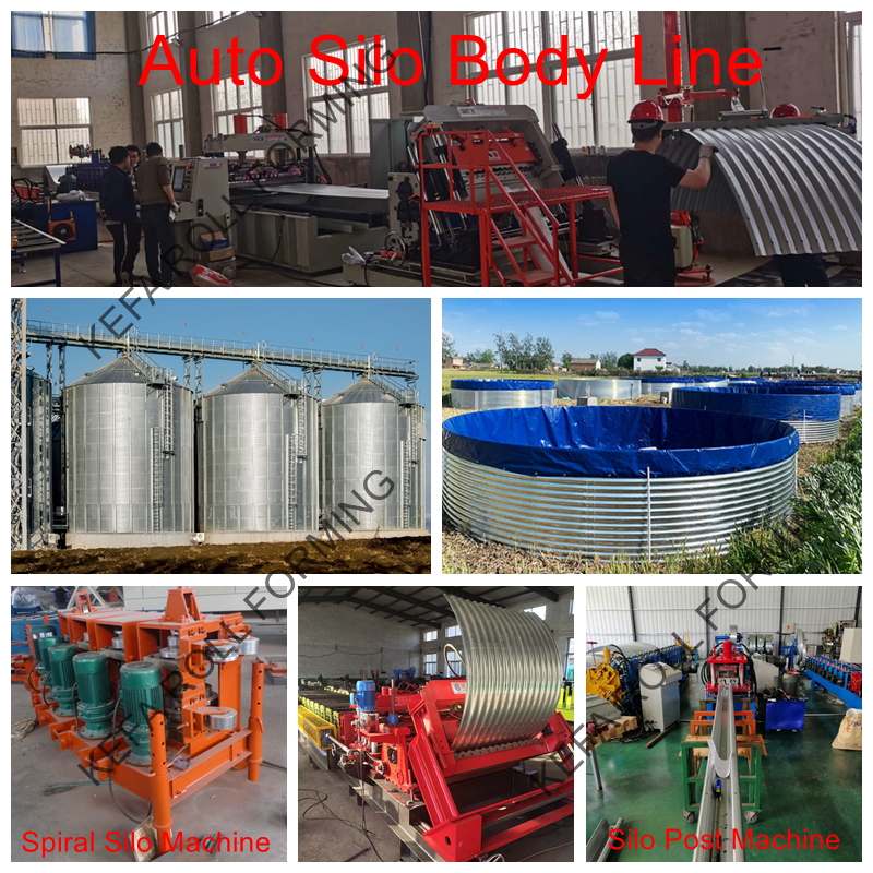 Carbon steel spiral grain bin silo machine/construction machinery lipp seam tank forming machine