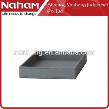 NAHAM decorative faux leather desk drawer organizer tray