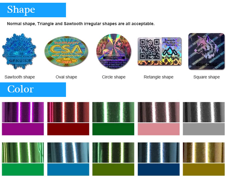 custom printing holographic vinyl 10ml hologram vial label for pharmaceutical