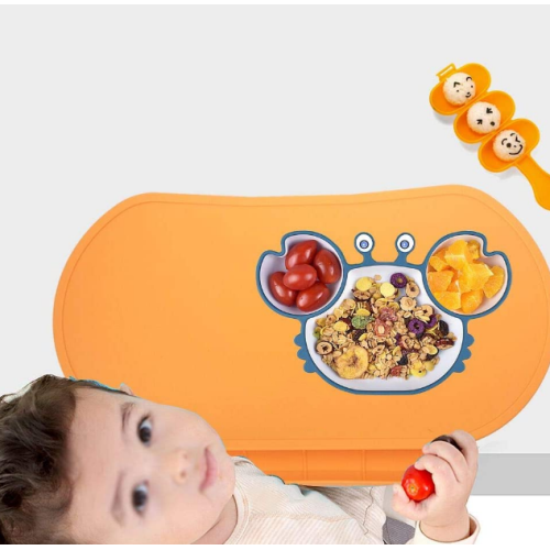 Unikt upphöjda kanter design silikon baby placemat