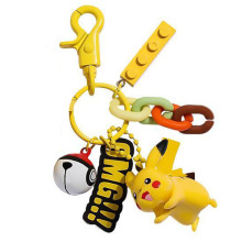 Wholesale Anime Doll Accessories: Keychain Pikachu and Squirtle for Backpack Decorations