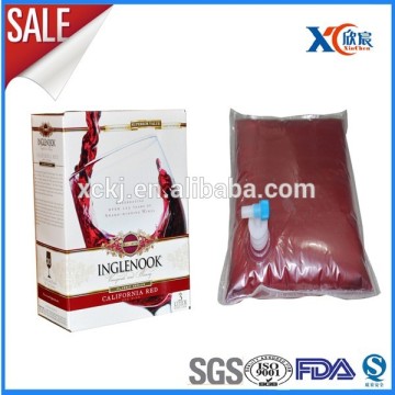 bag in box for wine / plastic bag in box/ liquid packaging bag in box