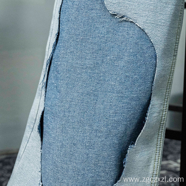 Autumn high street ripped wide leg jeans