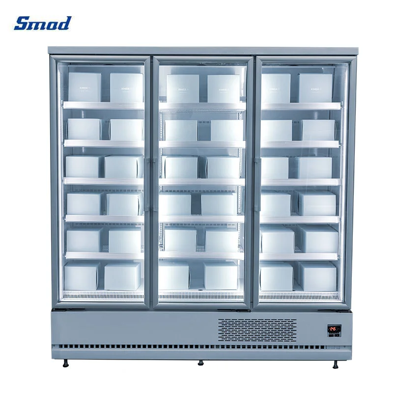 Commercial Fridge Plug in Glass Door Multideck Open Display Chiller Refrigerator