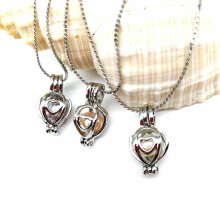 Hot Gifts for Girls Silver Locket Pendant Pearl Necklace