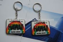 Hawaii embossed Leather Keychain for gift