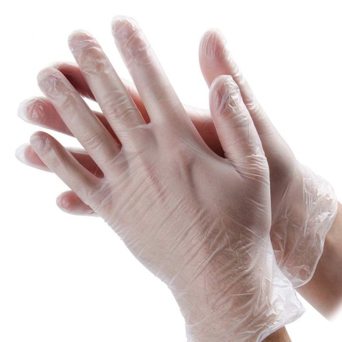 Disposable vinyl gloves for household use