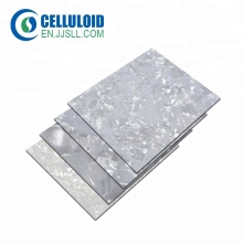 white mother of pearl celluloid sheet for glass