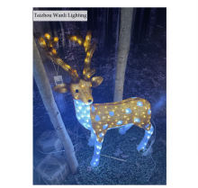 Warm White Acrylic LED Christmas Light - 3D Sika Deer Model 200LED Holiday Lights