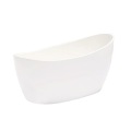 Freestanding Jetted Bathtub Simple White Bathroom Acrylic Oval Glossy Bathtub