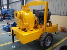 trailer mounted self priming trash water diesel pump unit
