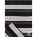 Stripe Metallic Rib Knit Fabric