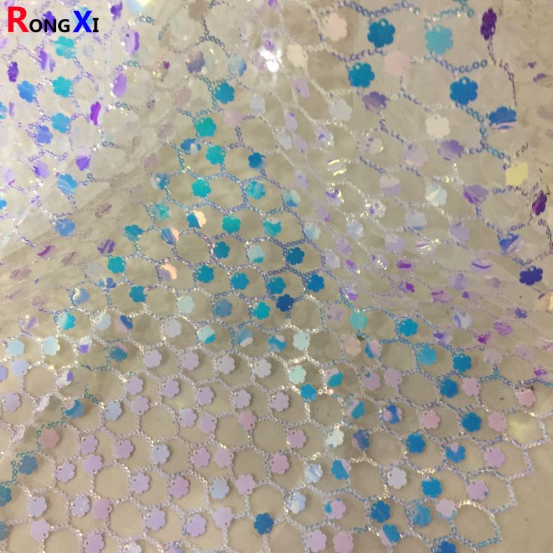 RXF0918 New Design fancy Sequin Fabric Gold