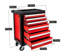 Customizable 84 Inch Professional Tool Chest with Rolling Cabinet Storage
