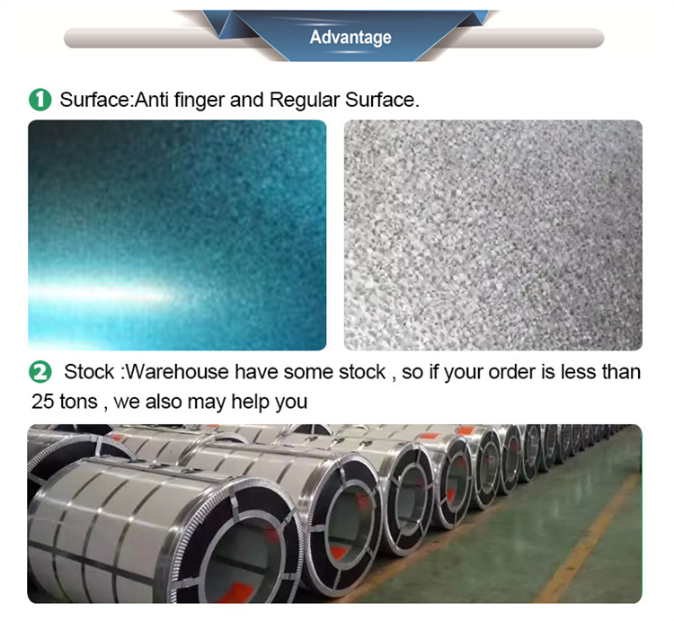 High Heat Resistance Galvalume  GL Steel Coil with AFP Anti-fingerprints Aluzinc Steel Roll