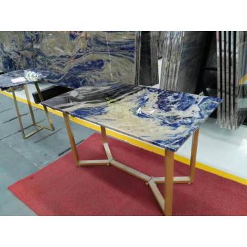 Semi precious blue sodalite retectangle  table