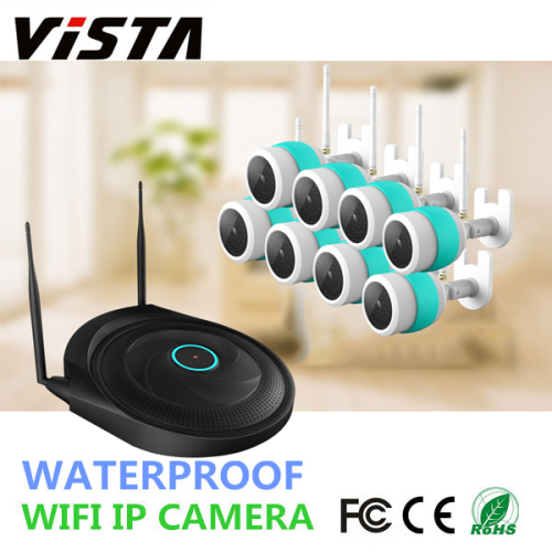 1080p Wifi CCTV IP Bullet caméra NVR 8ch système sans fil