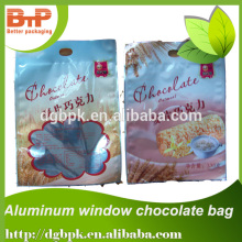 chocolate packaging bag with clear window