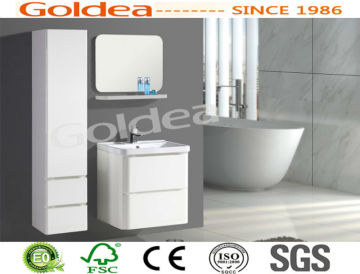 eastern european factories white furniture lacquered modern bathroom cabinet