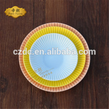 microwave unique enamel ceramic dessert plates & dishes set