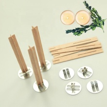 Cross Wood Wick & Metal Tab Wood Wick Candle Wick