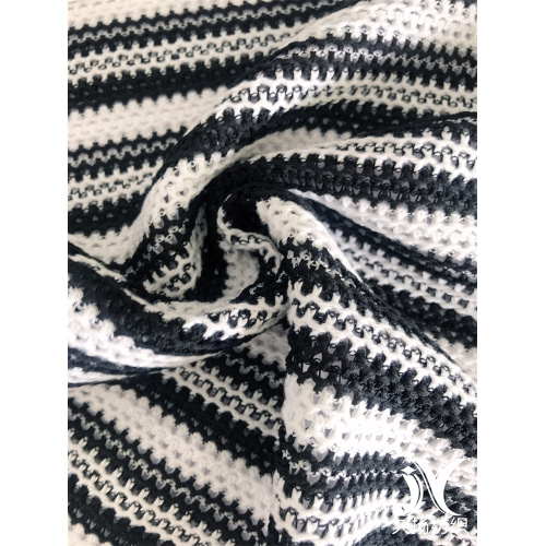 Poliéster Two Tone Stripe Jacquard Knitting Fabric