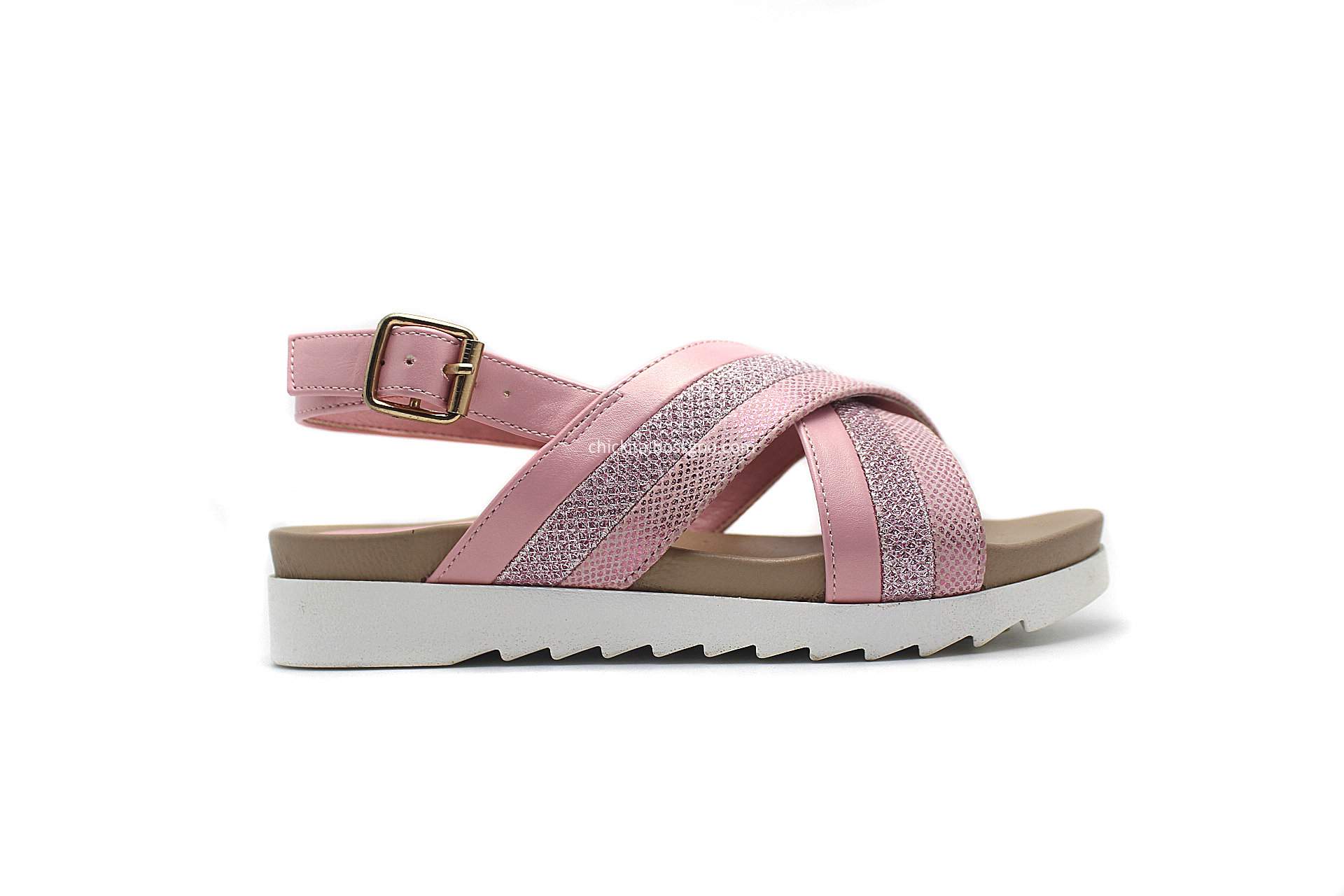   The classic cross-over Girls Sandals  multicolor & bright materials