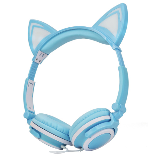 Christmas gift led cat ear headphones glowing