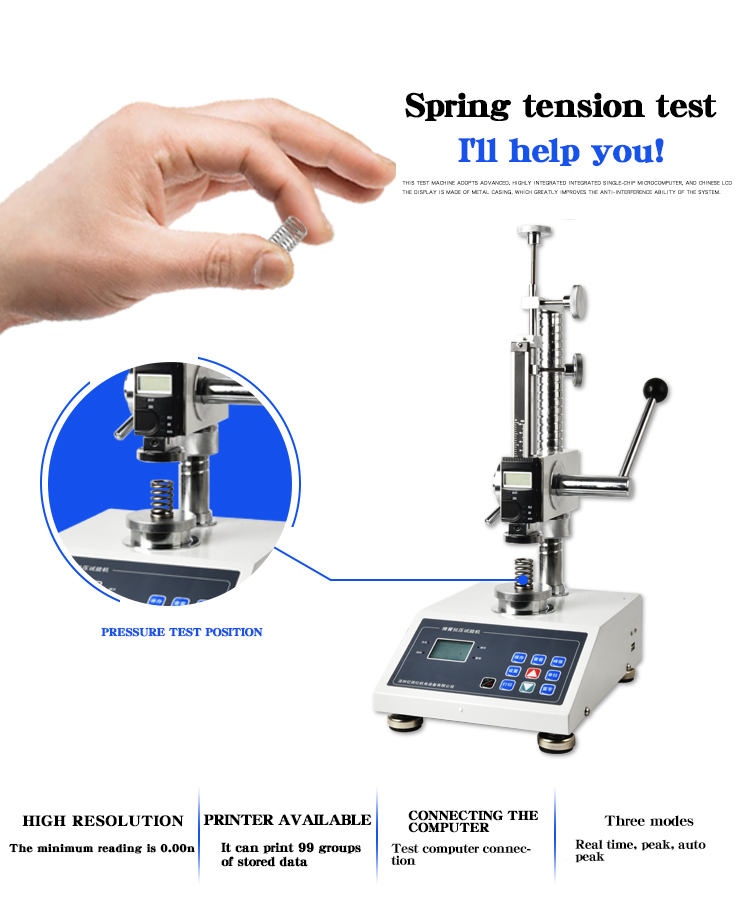 1000N 3000N 5000N  Digital Automatic Spring Tensile Compression Strength Test Machine Spring deformation tester