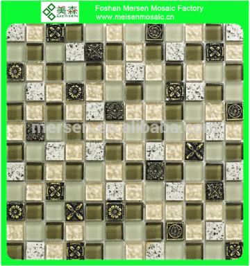 colorful glass mixed ceramic mosaic designs simple MK0106