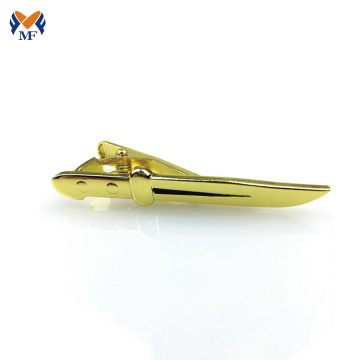 Mens gold sword tie clip cool unique