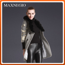 Three-Quarter Sleeve Length Women Fashion Coat (1-1893)