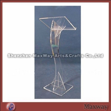 Clear Curved Free Standing Acrylic Speech Lectern