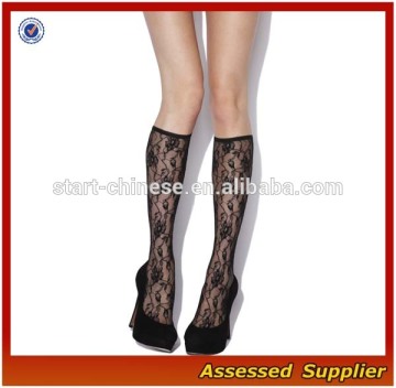 Women Lace Silk Socks/Sexy Fishnet Women Lace Knee High Socks/Custom Design Women Fishnet Lace Socks