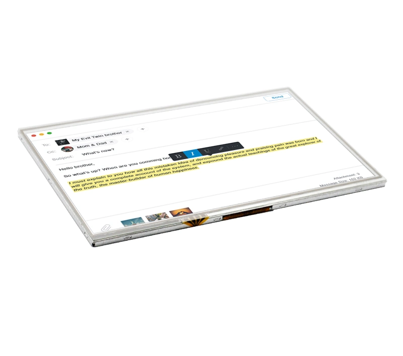 10.2inch LCD Screen 1024*600 Display for Laptop Monitor