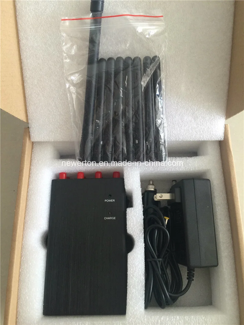 8-Antennas Portable 2g/3G/4G Mobile Phone Blocker GPS Jammer WiFi Jammer Lojack Jammer