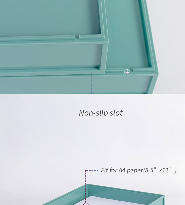 Plastic Stackable Customized Desktop Stationery  Letter size Document File Organizer File Tray