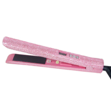 LCD Pink Crysal Hair Flat iron-Hair Beauty