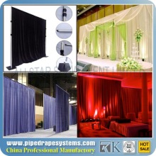 Pipe and Drape flower embroidery black and white curtain fabric