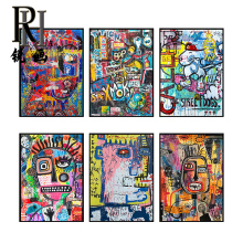 Abstract Canvas Paintings, Posters, and Prints: Elevate Your Home Decor with Unique Art Pieces like 'Smile' and Wall Graffiti Pop Art Pictures