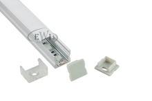 Anodized led alu profile for recessed wall lights