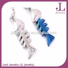Fish Bone Design Fashion Pendant 316l Stainless Steel Necklace Pendant
