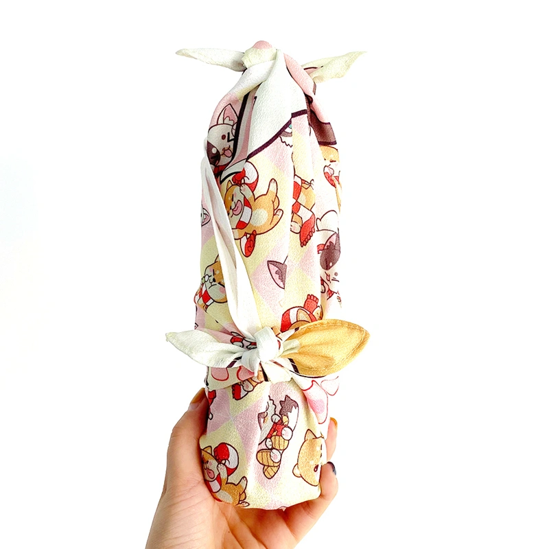 Custom Design Japanese Furoshiki Wrapping Cloth Gift Bag Wrapping