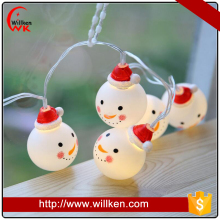 Clear snowman globe outdoor christmas lights string