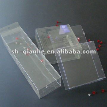 Transparent plastic folding box