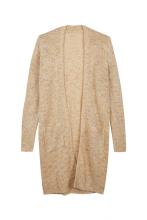 Women's Knitted Colour Neps Open Front Pocket Cardigan