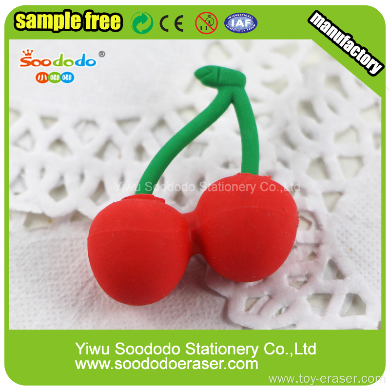 Attractive Cherry Shaped Eraser Fruit Series Erasers