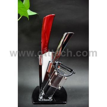 2012 New Ceramic Knife Set with Acrylic Block Kitchen Knives Set